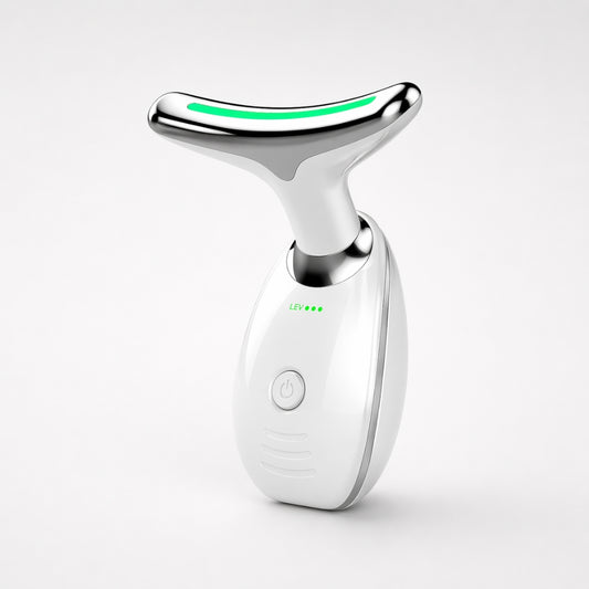 GlowLift Pro - Masajeador Facial y Cervical con Vibración y Luz LED